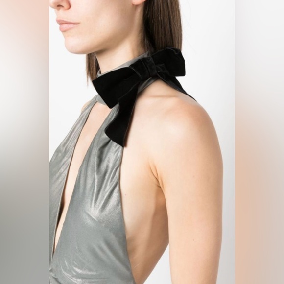 Halter neck  open-back evening dress NWT IT44/US 8 - Picture 5 of 14